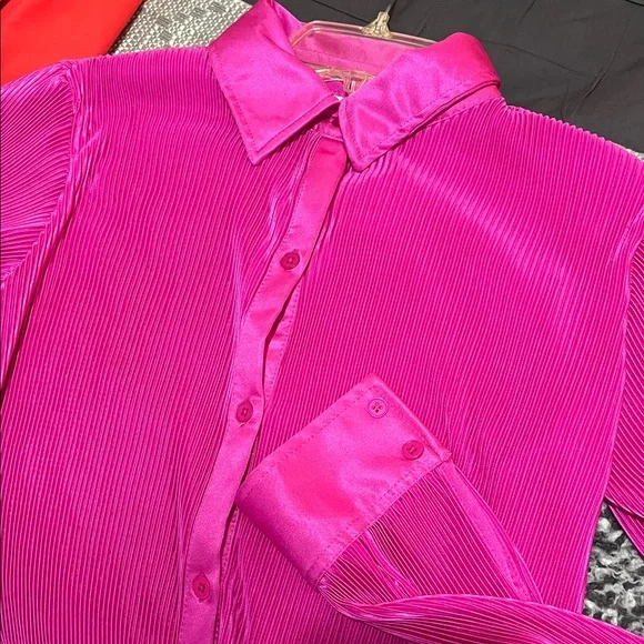 Sincerely Jules Fuchsia Pleated Dress - Picture 5 of 13